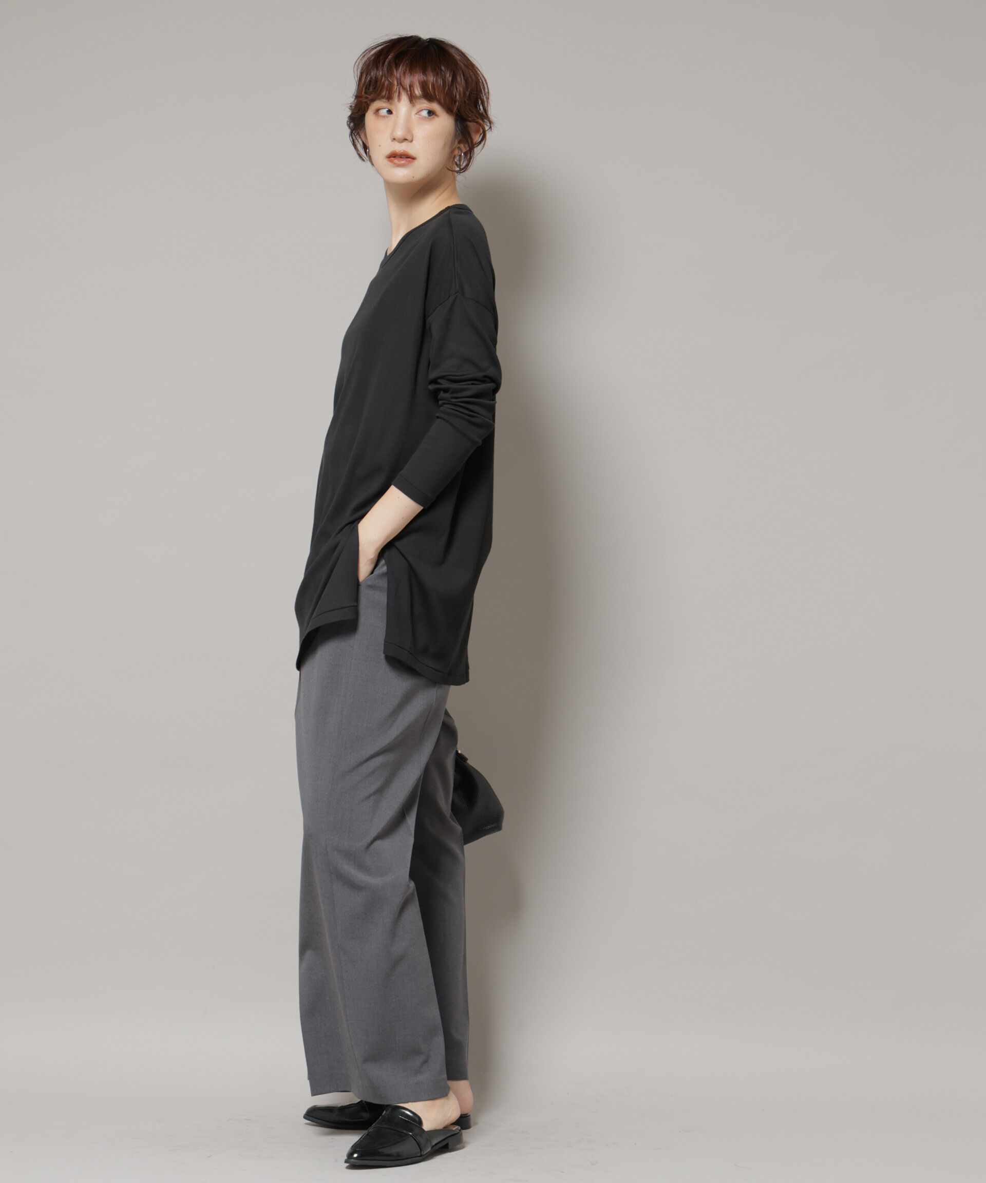 nano･universe「ドライウェザーストレッチ2タックワイドパンツ(セットアップ可)」|チノ|