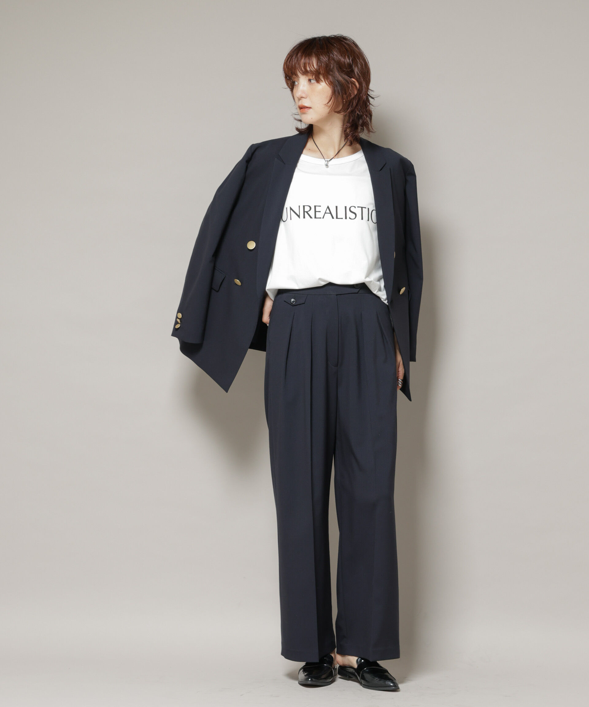 nano･universe「ドライウェザーストレッチ2タックワイドパンツ(セットアップ可)」|チノ|