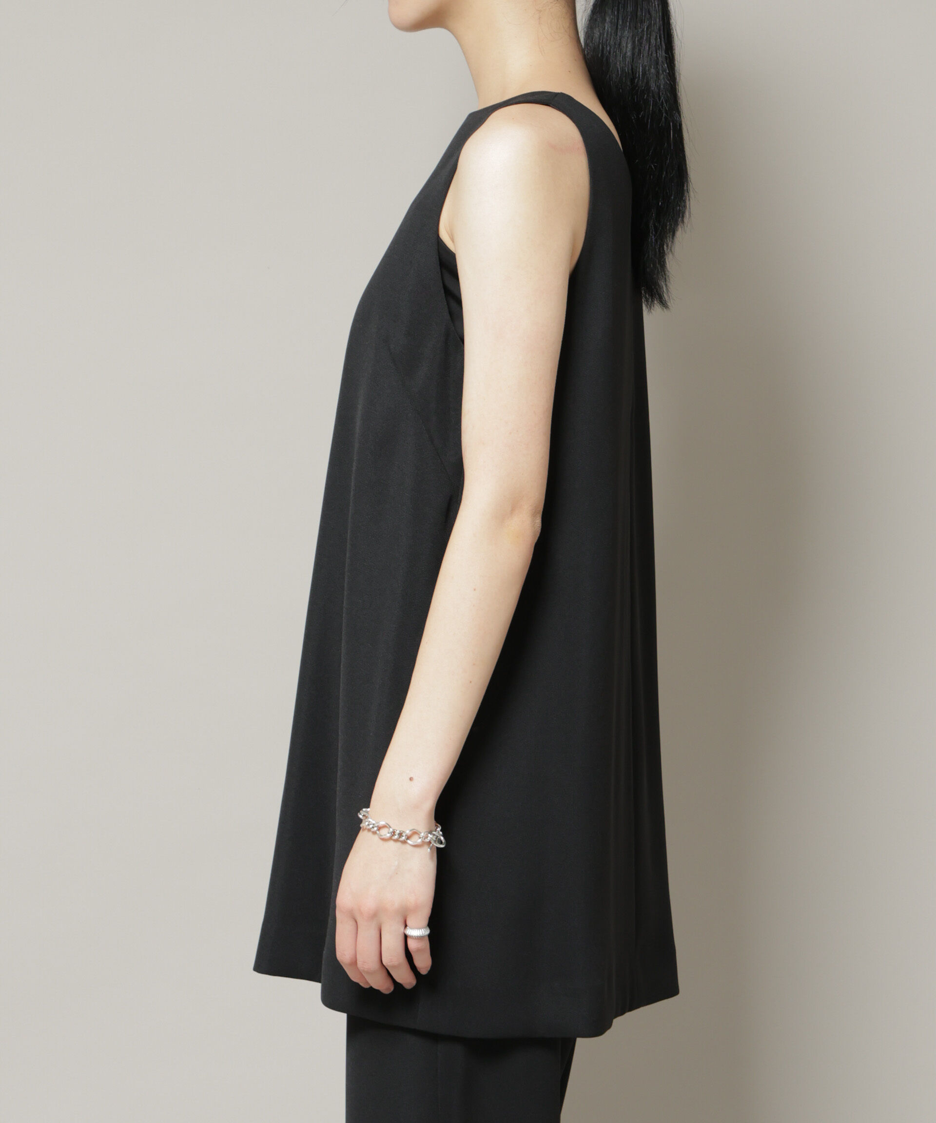 nano･universe「ダブルクロスノースリーブブラウス&times;パンツセットアップ」|ワンピース|