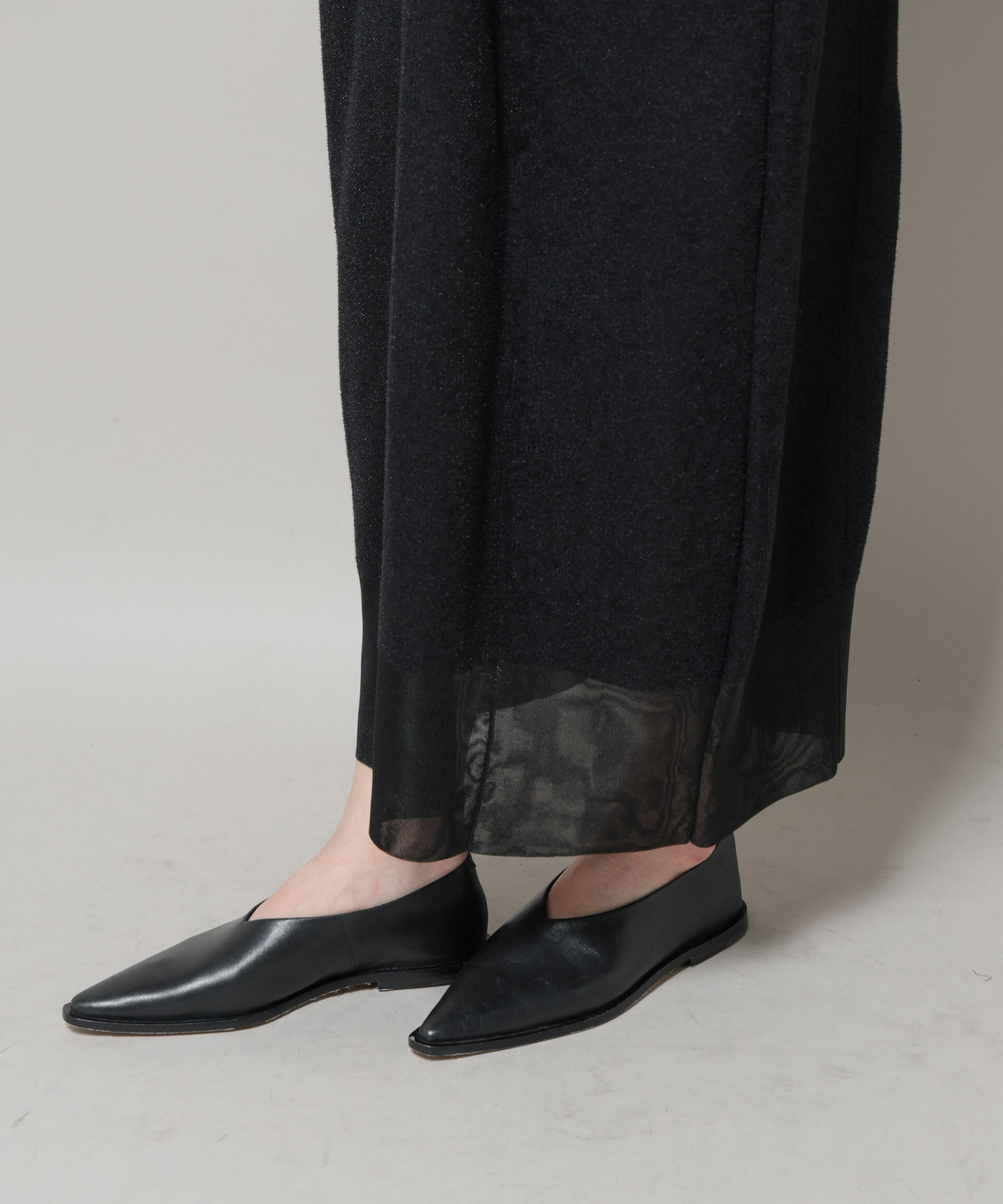 nano･universe「モール接結Uネックフォルムワンピース」|ワンピース|