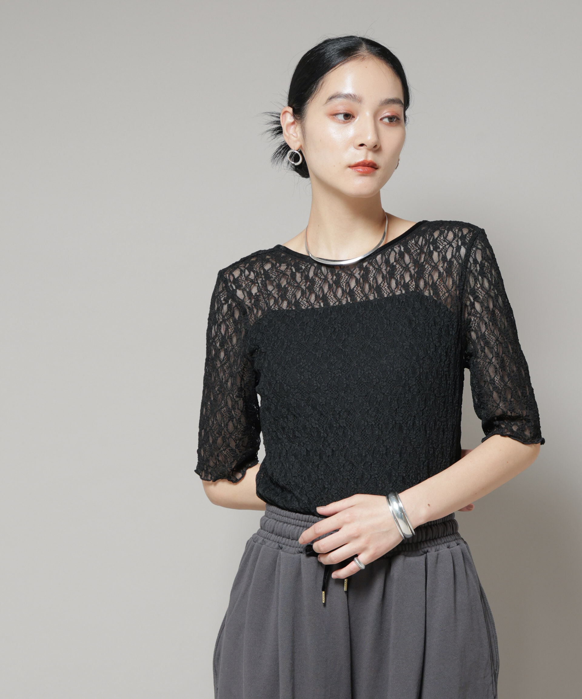 nano･universe「レースバックシャントップス」|Tシャツ・カットソー|