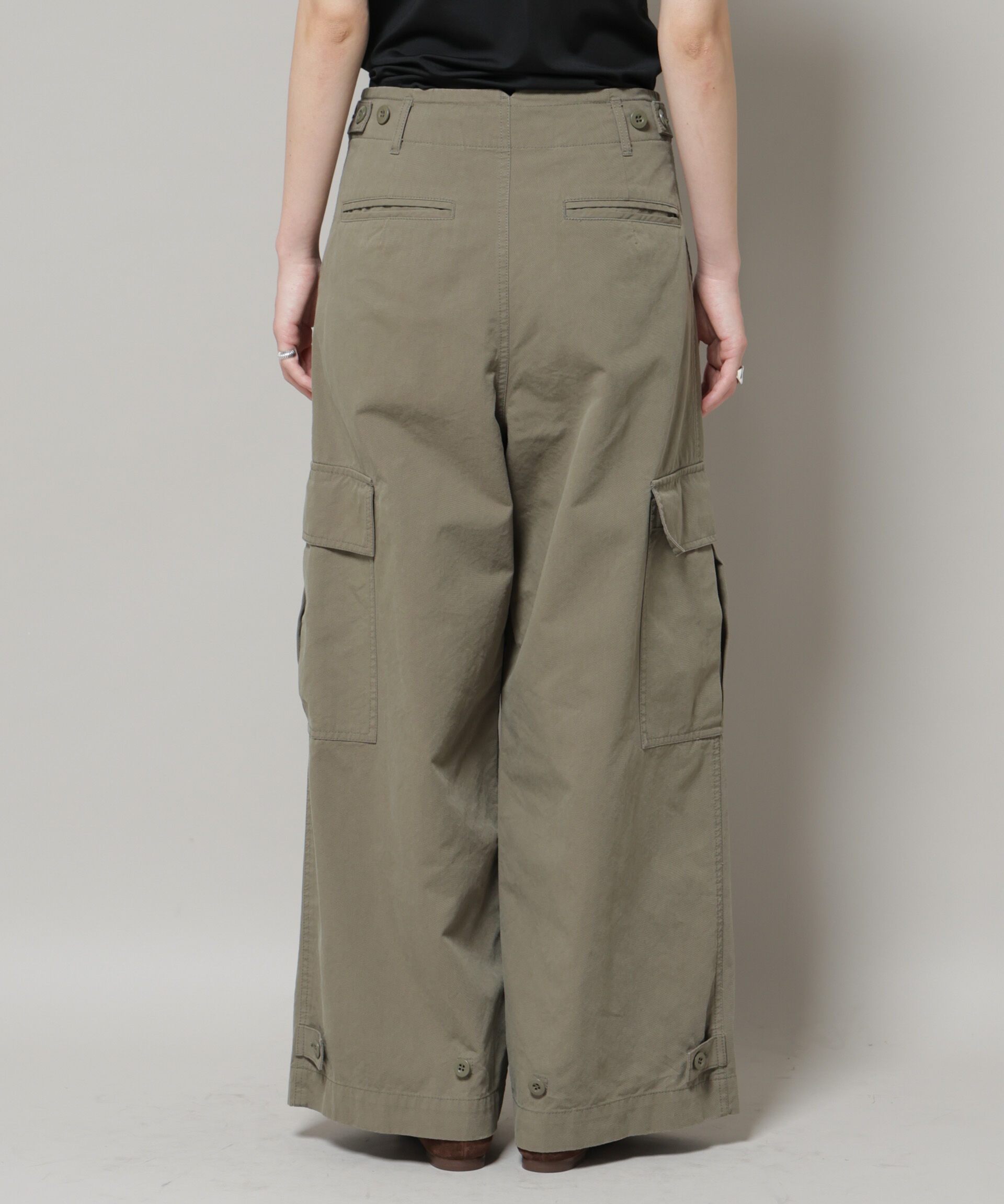 nano･universe「サイドポケットワイドチノパンツ」|チノ|