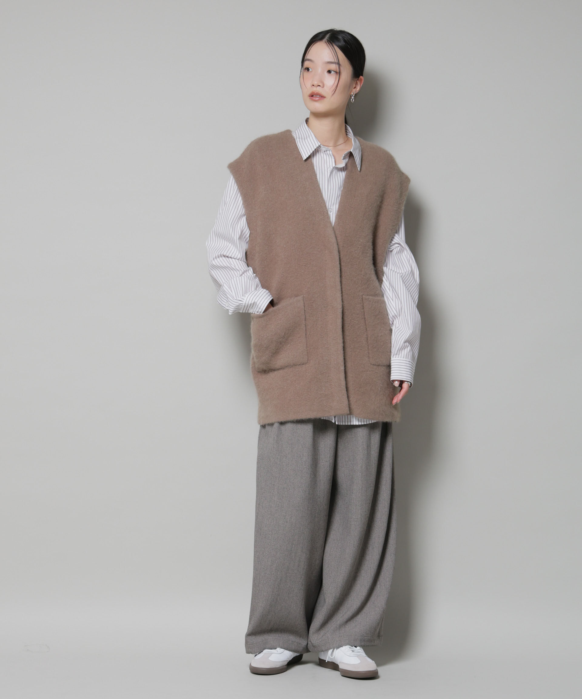 nano･universe「ウォッシャブルフォックスリバーニットジレ」|ニット・セーター|