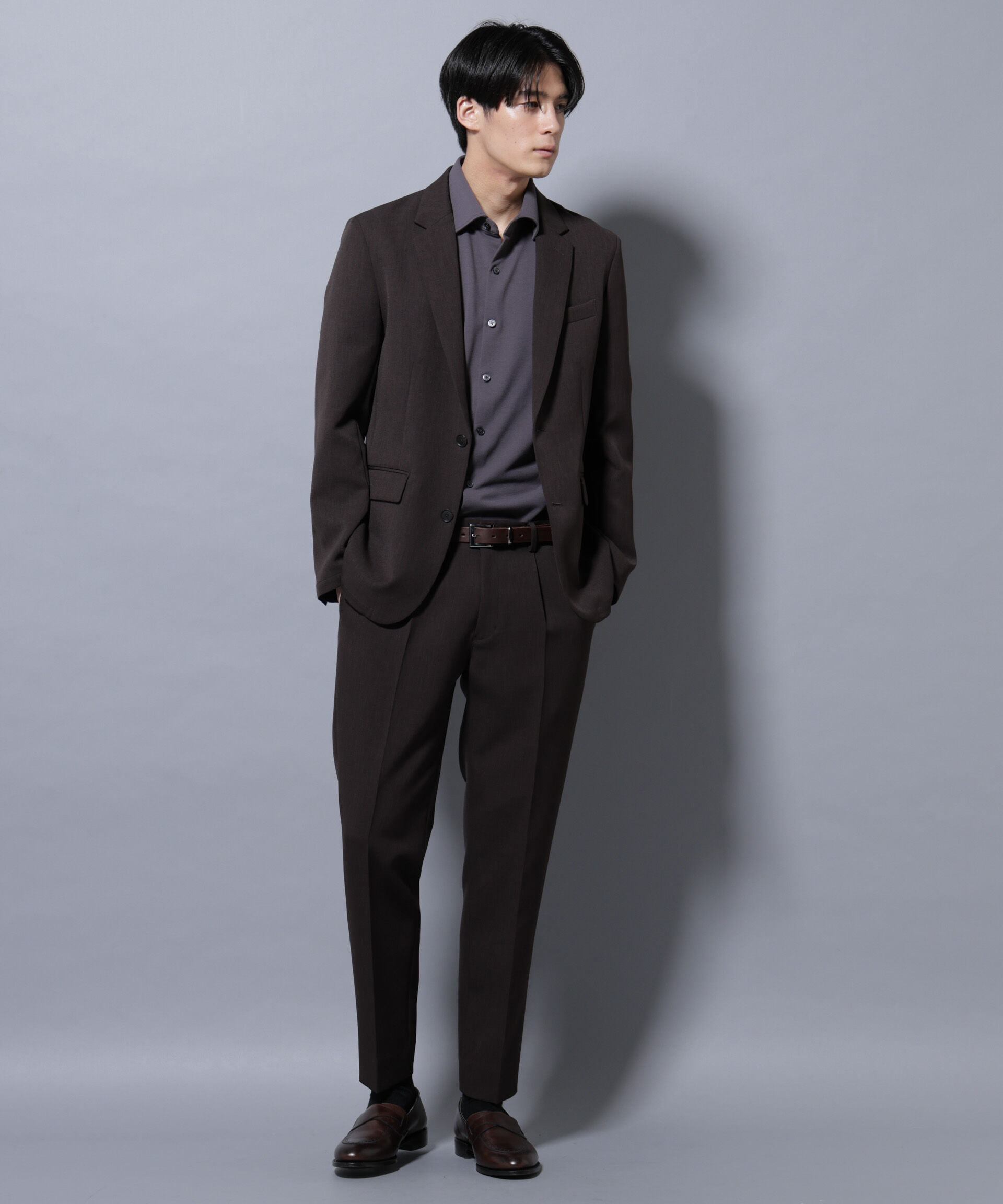 nano･universe「｢Damerino｣ReflaxR ダブルクロスウェザーセットアップ」|スーツ|D.ブラウン2