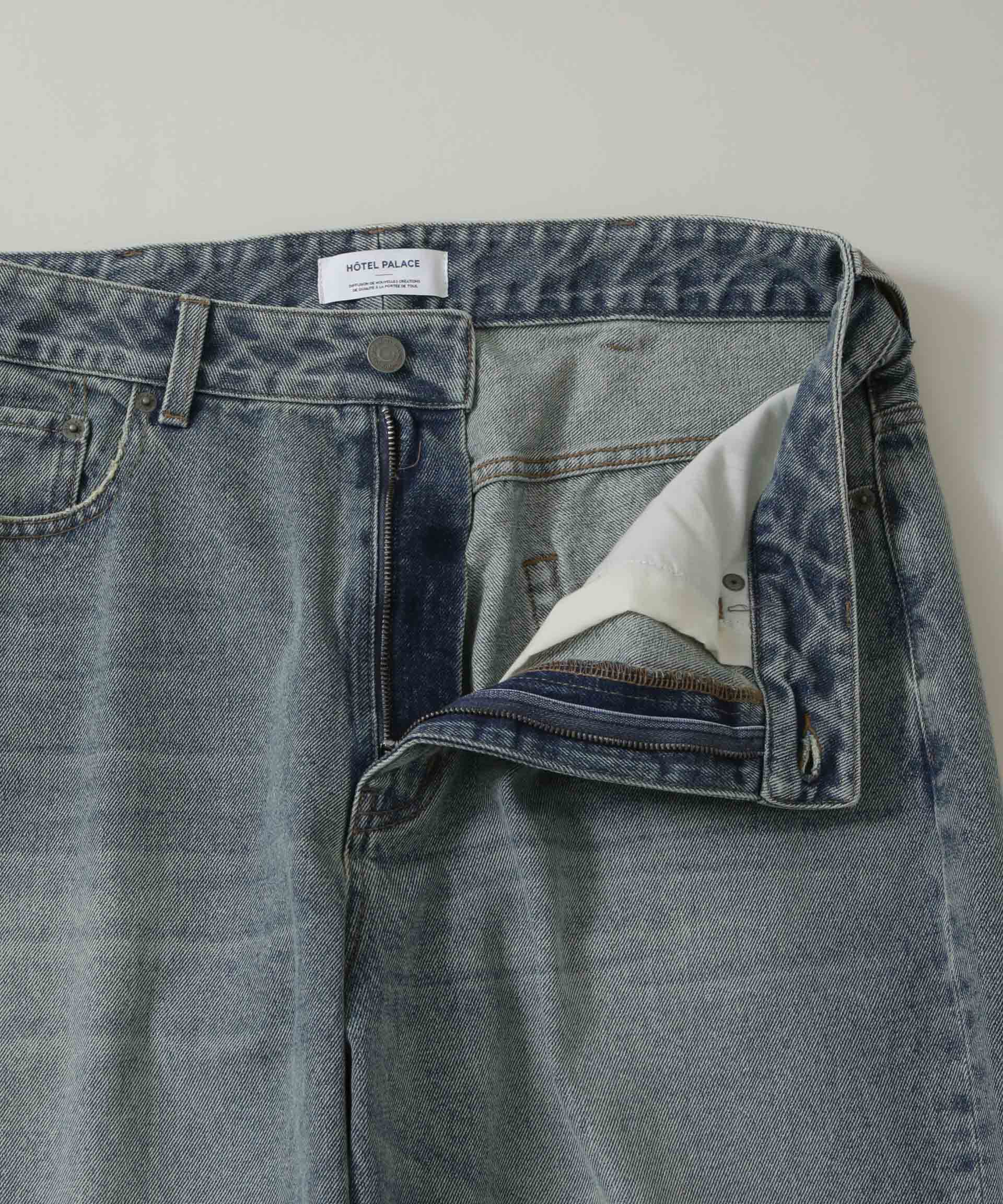 nano･universe「｢HOTEL PALACE｣ フェードデニム ルーズシルエットパンツ」|チノ|