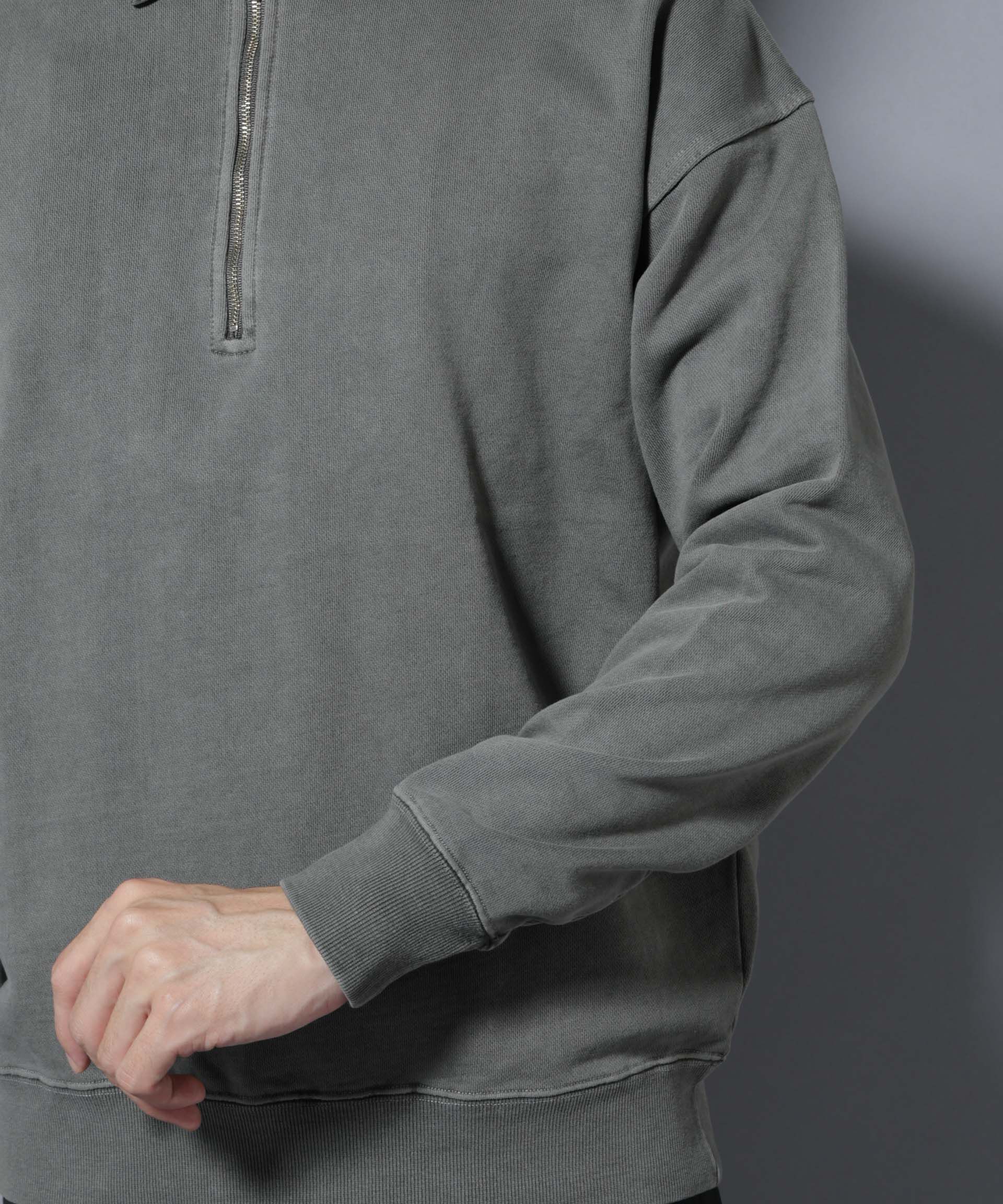 nano･universe「ヴィンテージライク ハーフZIPスウェット」|Tシャツ・カットソー|