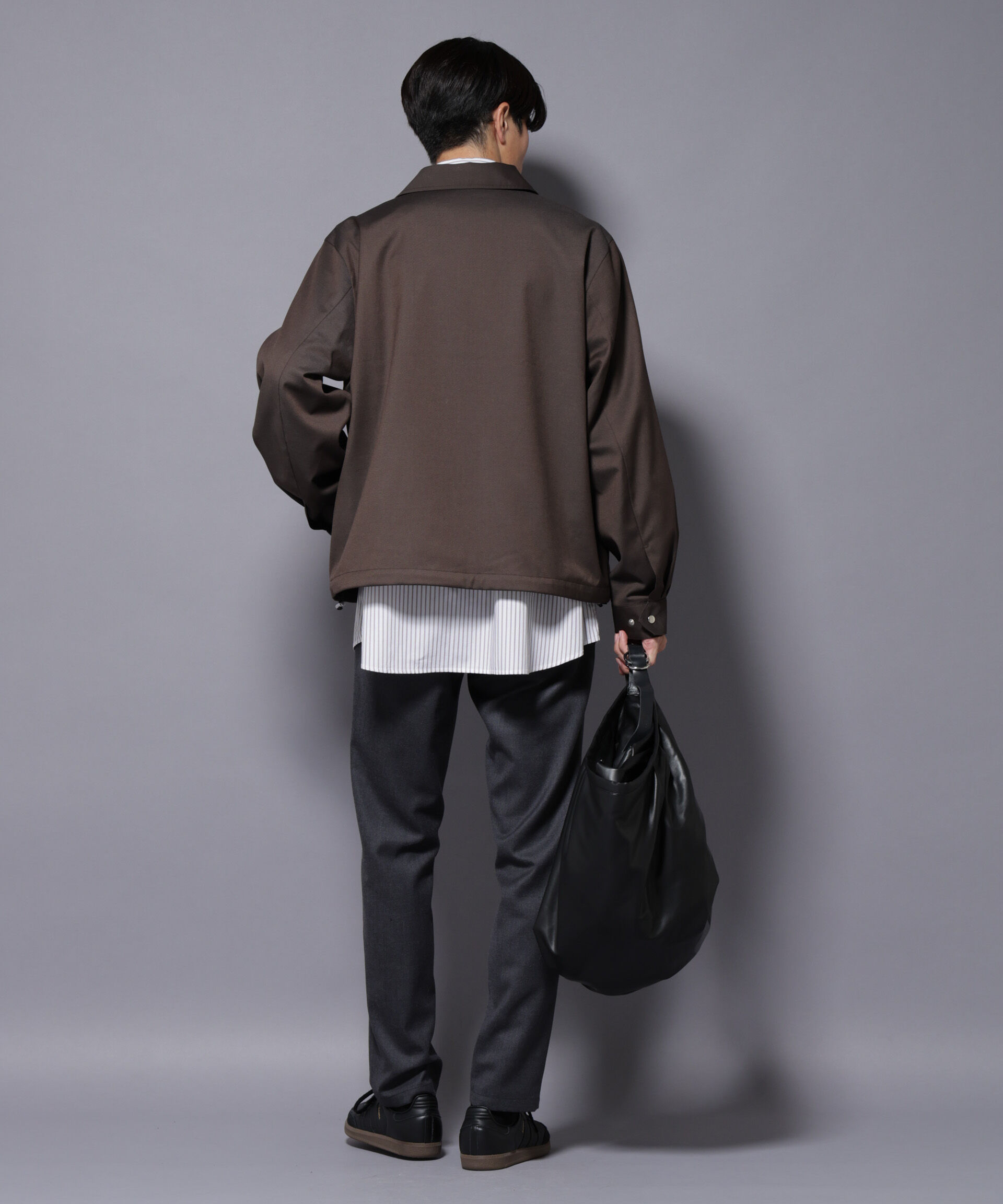 nano･universe「DELEGANTE エアリーサキソニーコーチジャケット」|ブルゾン・スタジャン|