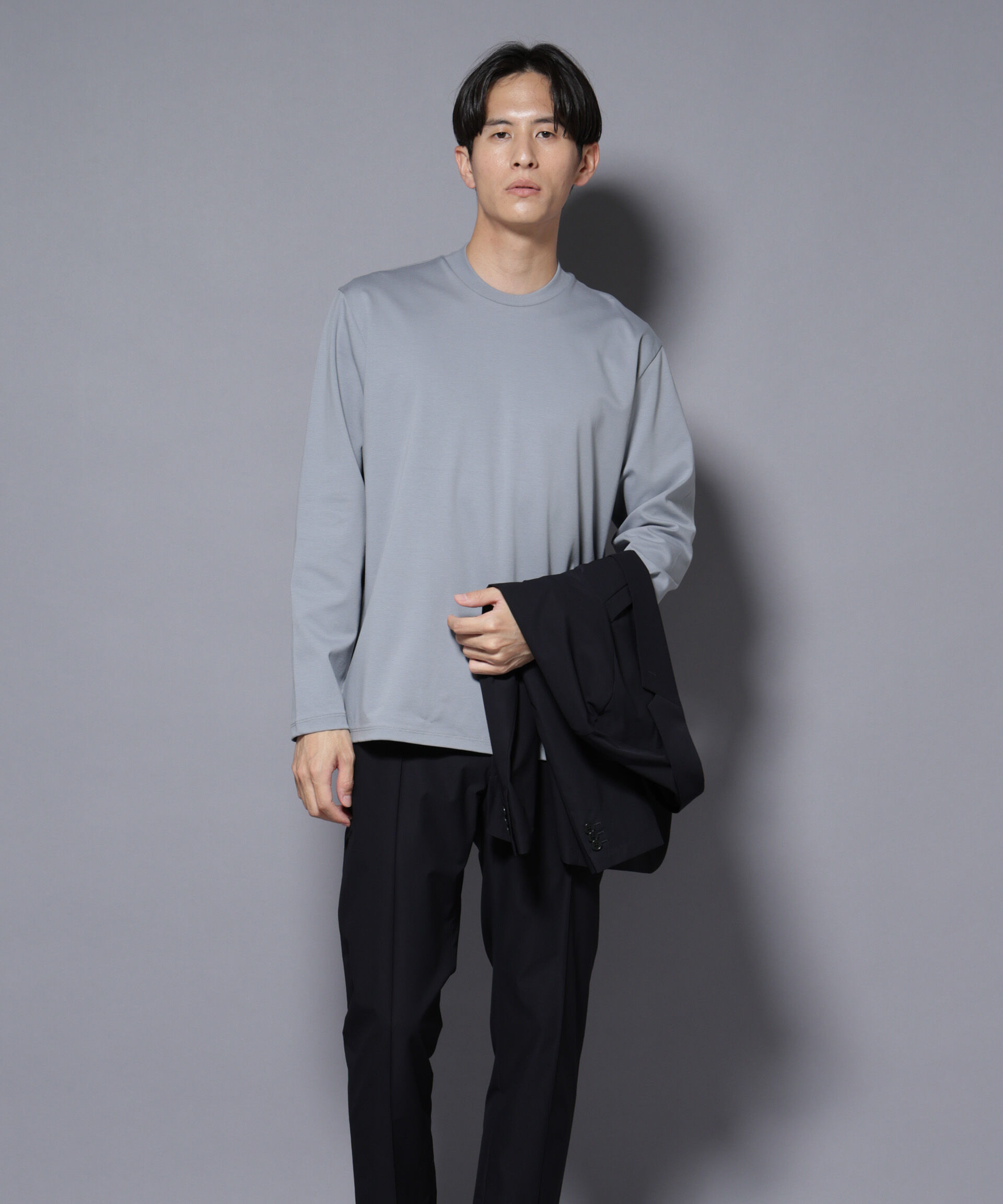 nano･universe「ジャケT(R) プレミアム クルーネック 長袖」|Tシャツ・カットソー|