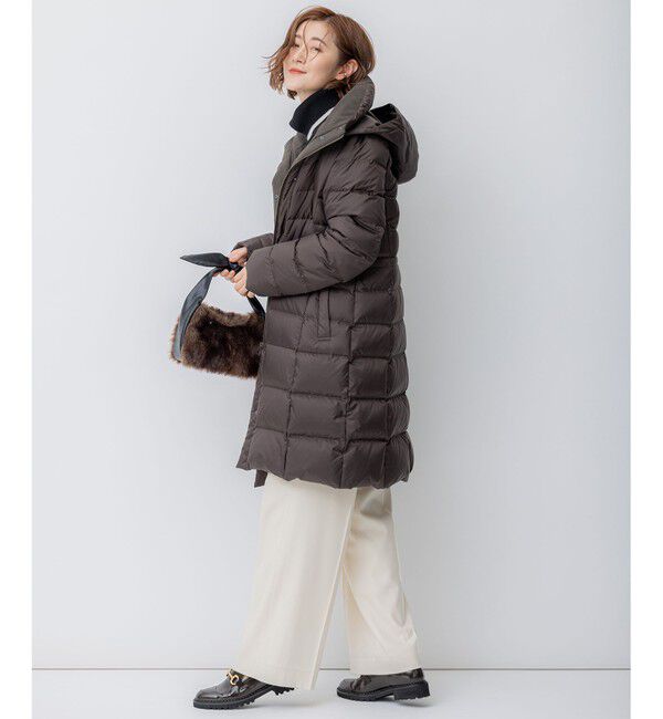 23区「【VERY掲載/新色追加】シレータフタ ロング ダウンコート」|ダウン|