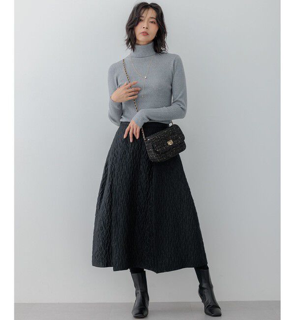 23区「【洗える】エクラジャカード コクーン スカート」|スカート|