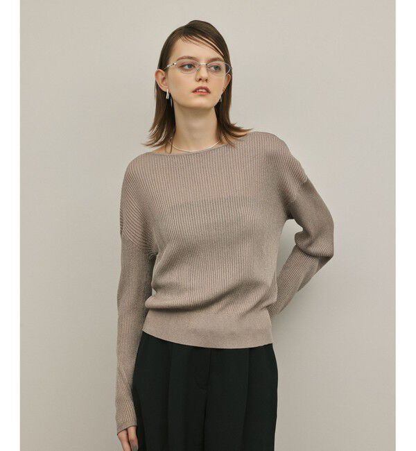 Diagram「ラメリブクルーニットトップ」|ニット・セーター|グレー