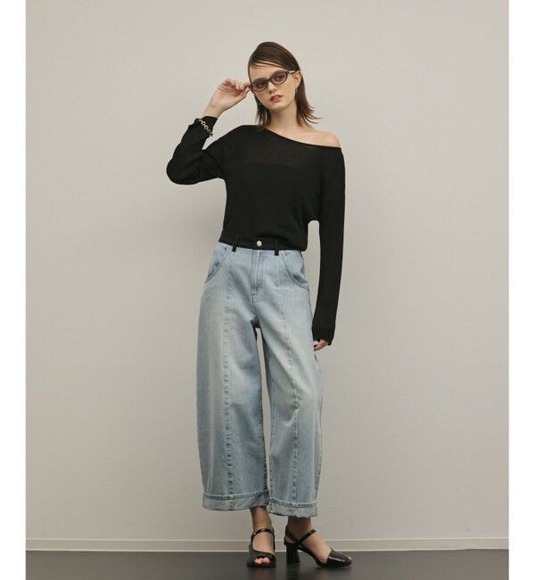 Diagram「ラメリブクルーニットトップ」|ニット・セーター|ブラック