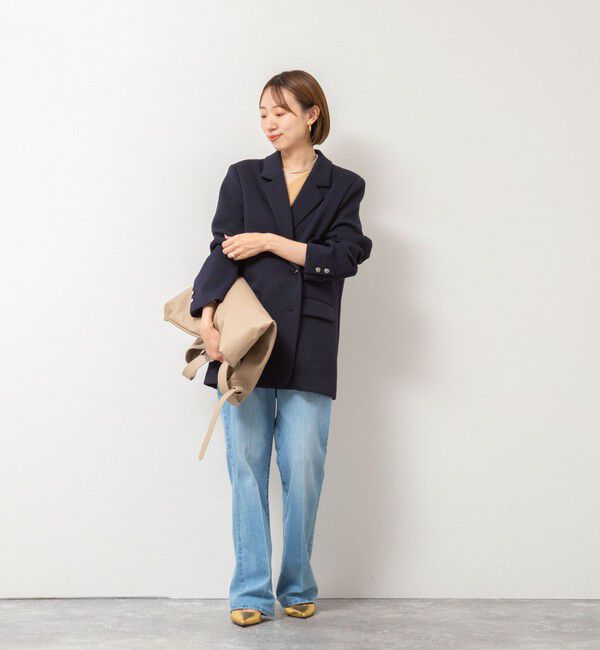 Rie Miller「【RM denim】センタープレスハイウエストパンツ」|デニム|