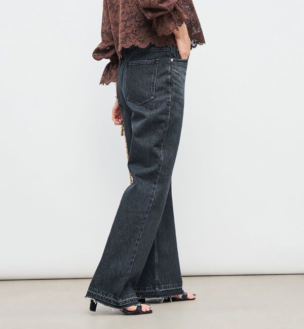 Rie Miller「【RM denim】ハイウエストソフトフレアデニム」|デニム|