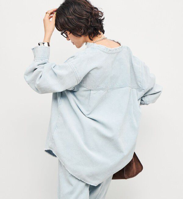 Rie Miller「【RM denim】硫化染コーデュロイシャツジャケット」|シャツ・ブラウス|