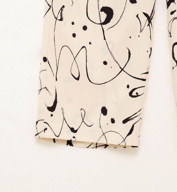 NOLLEY'S「ウォッシャブルプリントタックワイドパンツ」|チノ|