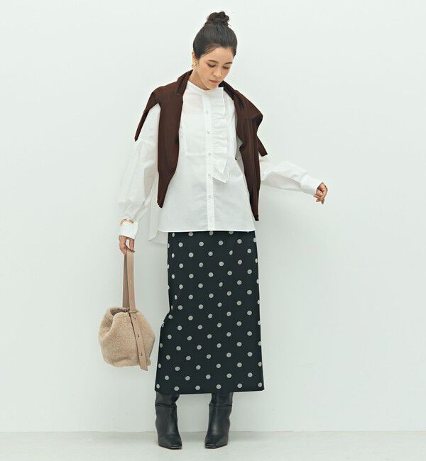 NOLLEY'S「パール釦ビブヨーク4WAYフリルブラウス」|シャツ・ブラウス|