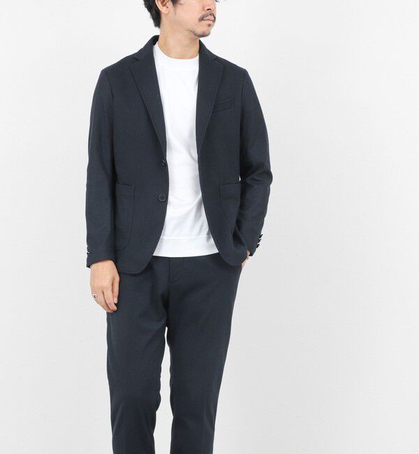 NOLLEY'S goodman「《セットアップ対応》【Active Jersey】ホームスパン ストレッチイージーJK」|テーラードジャケット|