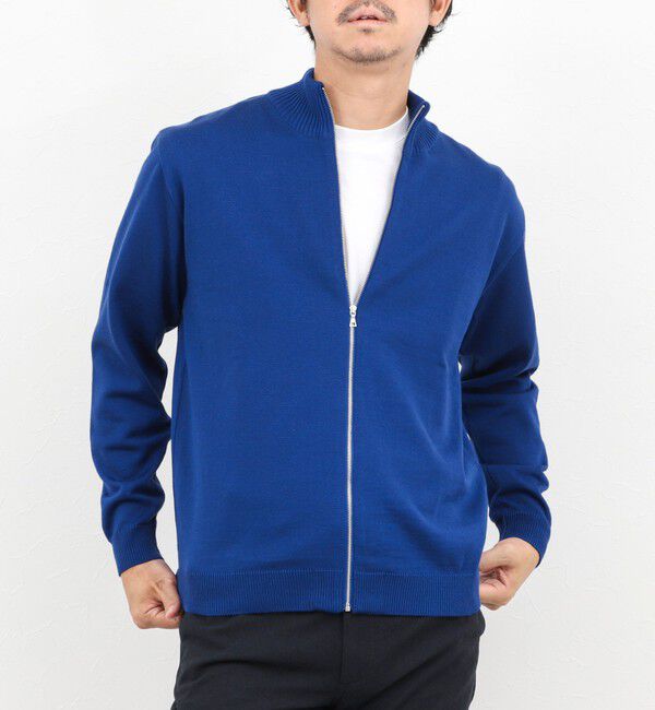 NOLLEY'S goodman「【ACTIVE SECT】《限定展開》デオドラント加工 スタンドジップカーディガン 25AW」|ニット・セーター|ロイヤルブルー