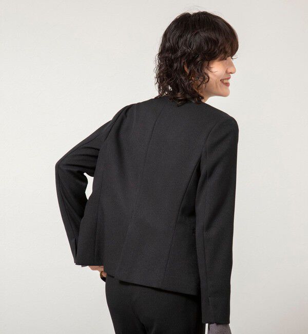 NOLLEY'S sophi「《セットアップ対応》ウォッシャブルウール調ノーカラージャケット」|ノーカラージャケット|