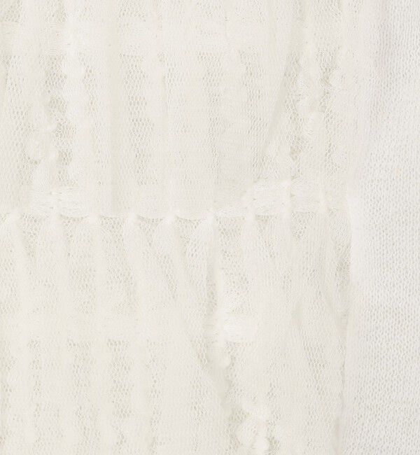 NOLLEY'S「《手洗い可能》チュールフリンジVネックベスト」|ベスト・ジレ|