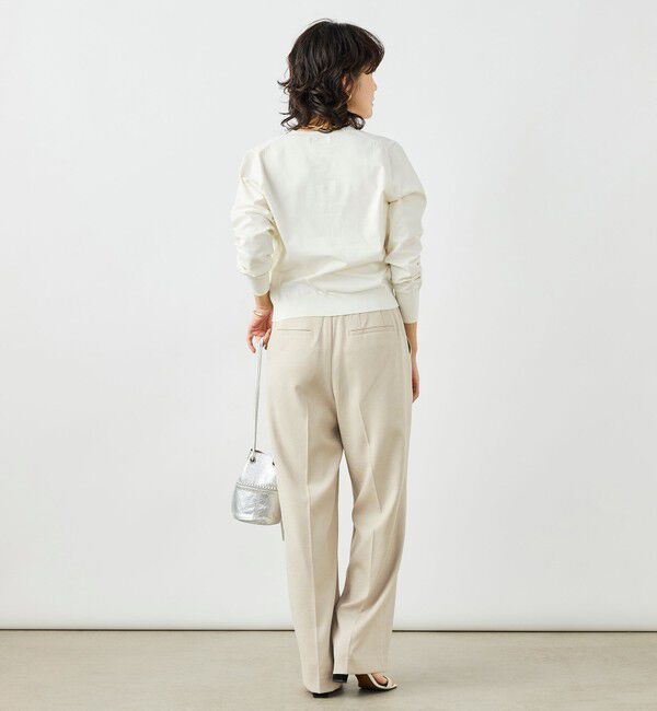 NOLLEY'S「《手洗い可能》コットンテックスクルーネックカーディガン」|カーディガン|