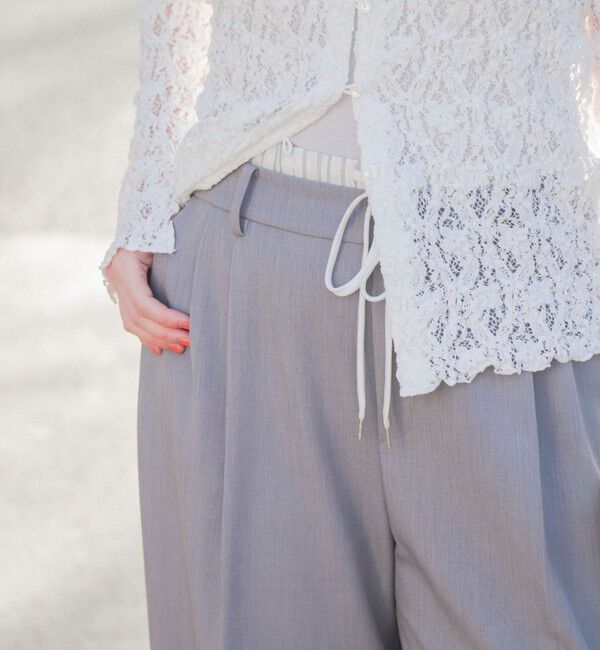 NOLLEY'S sophi「ウォッシャブルWウエストワイドパンツ」|その他|