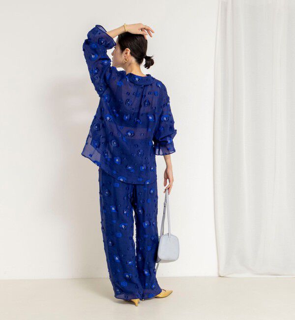 NOLLEY'S「《セットアップ対応》【KIRYU】 MIXウォッシャブルフラワー柄ジャガードパンツ」|その他|