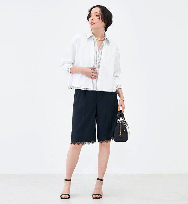 NOLLEY'S「ウォッシャブルレイヤード風ショート丈シャツ」|シャツ・ブラウス|