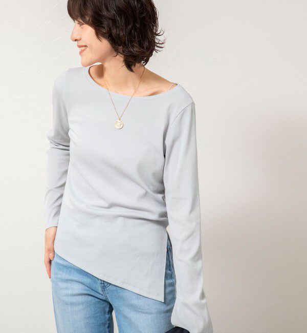 NOLLEY'S sophi「ウォッシャブルベアテレコスリットロンＴ」|Tシャツ・カットソー|