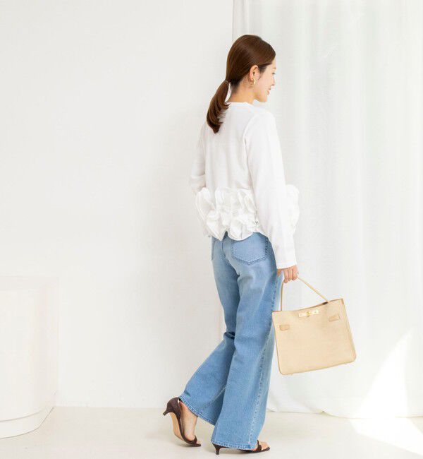 NOLLEY'S「【WEB限定】ウォッシャブルフラワーモチーフカーディガン」|カーディガン|