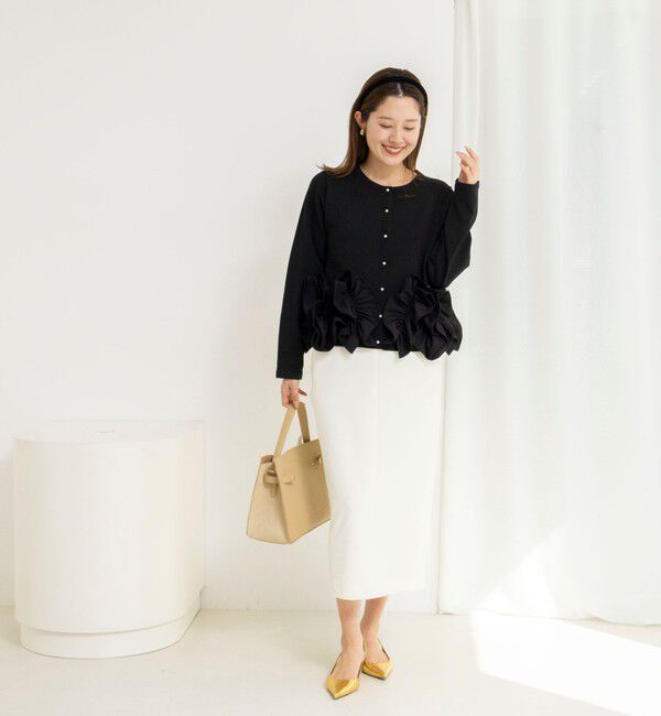 NOLLEY'S「【WEB限定】ウォッシャブルフラワーモチーフカーディガン」|カーディガン|