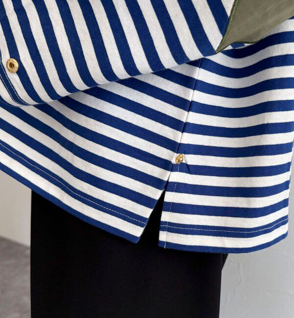 fredy emue「ボーダーハートパッチプルオーバー」|Tシャツ・カットソー|