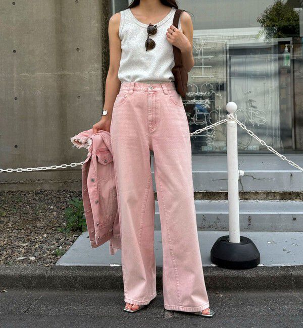 fredy emue「カラーストレートデニムパンツ」|デニム|