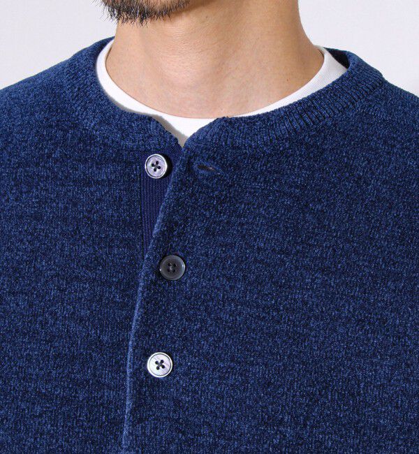 GLOSTER「【昨年人気アイテム再登場！チクチクしないニット】モールバックボーダー ヘンリーネックニット」|ニット・セーター|