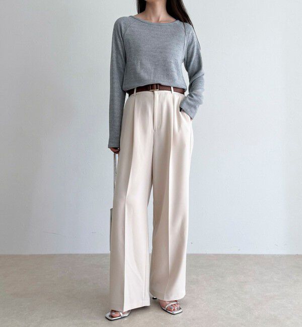 fredy emue「ラメテレコボートネックプルオーバー」|Tシャツ・カットソー|