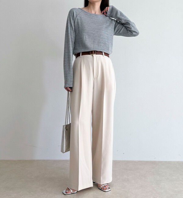 fredy emue「ラメテレコボートネックプルオーバー」|Tシャツ・カットソー|