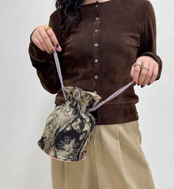 fredy emue「【CASSELINI/キャセリーニ】ジャガード巾着バッグ」|ショルダー・メッセンジャー|