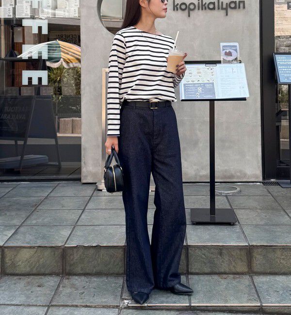 fredy emue「コンパクトボーダーロンTシャツ」|Tシャツ・カットソー|