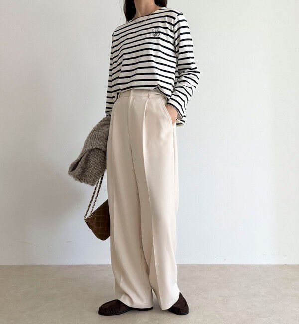 fredy emue「コンパクトボーダーロンTシャツ」|Tシャツ・カットソー|