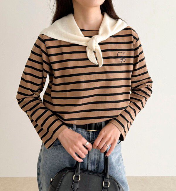 fredy emue「コンパクトボーダーロンTシャツ」|Tシャツ・カットソー|