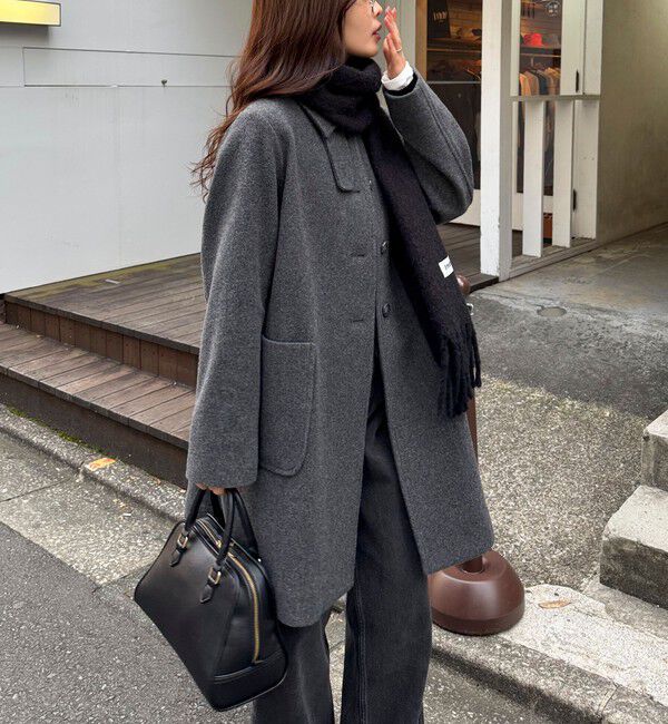 fredy emue「Super100ステンカラーミドルコート」|ダッフルコート|