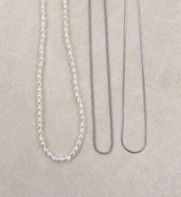 fredy emue「パール＆チェン3セットネックレス」|ネックレス|