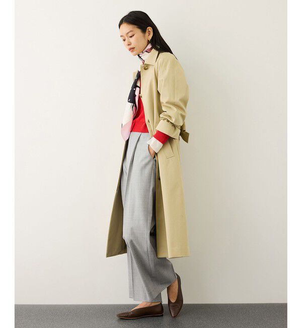 ROPE「ノンミュールジングウール ストレートワイドパンツ/セットアップ対応」|チノ|