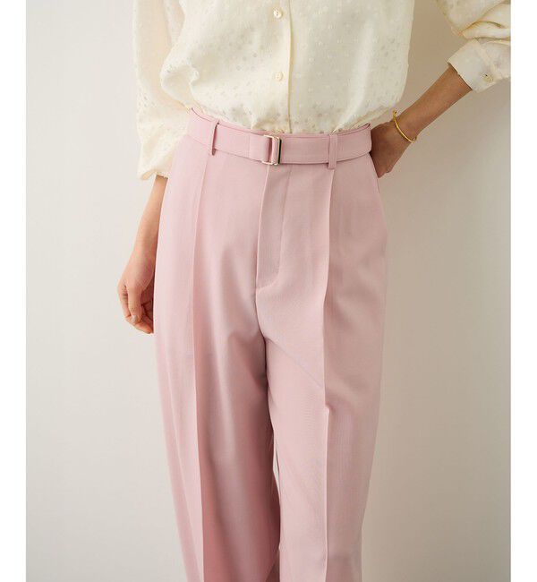 ROPE「ノンミュールジングウール ストレートワイドパンツ/セットアップ対応」|チノ|