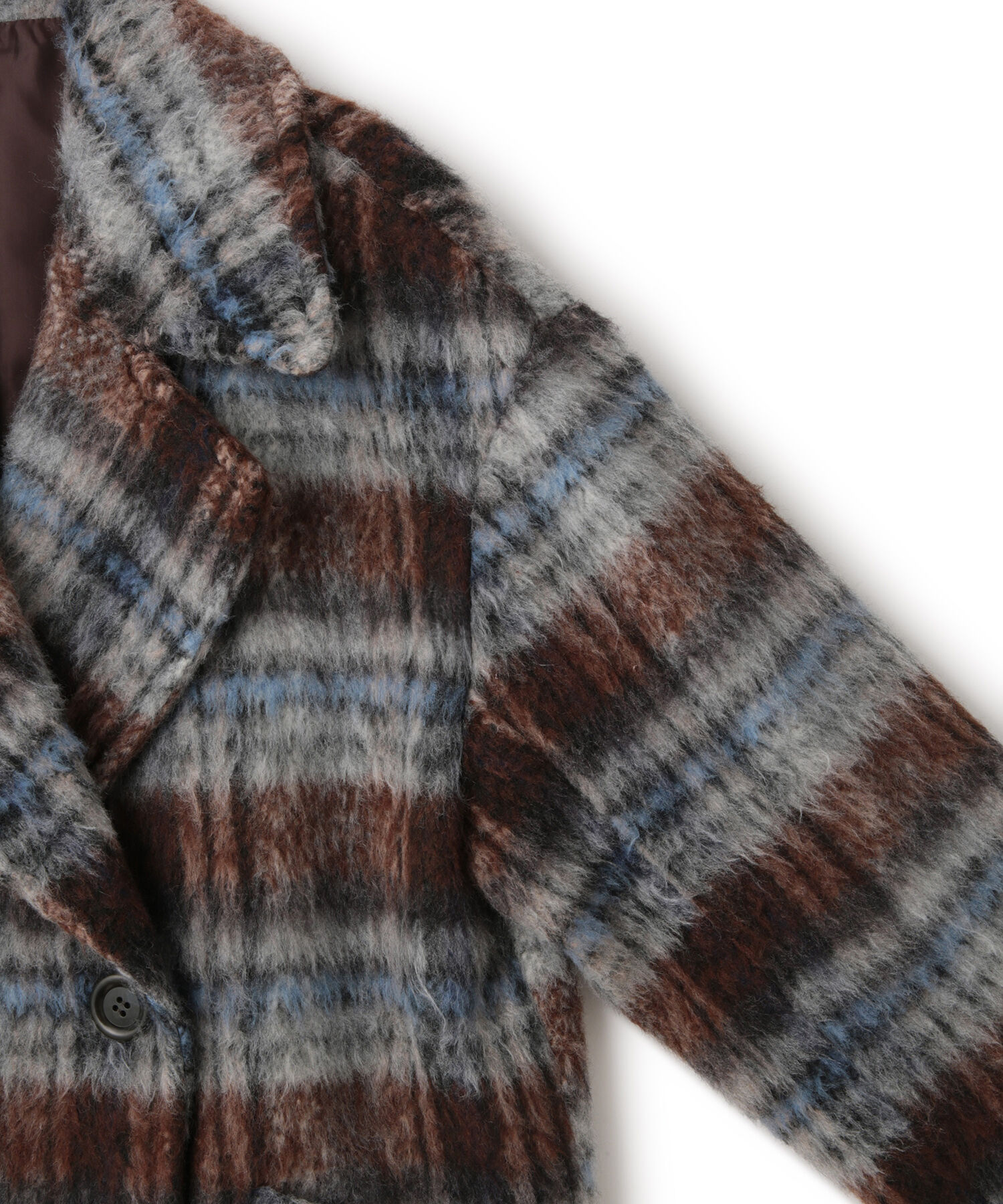 VIS「シャギーミディ丈Pコート」|ピーコート|