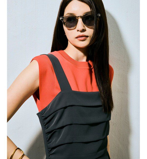 VIS「フロントタックデザインサロペット/オールインワン」|オールインワン|