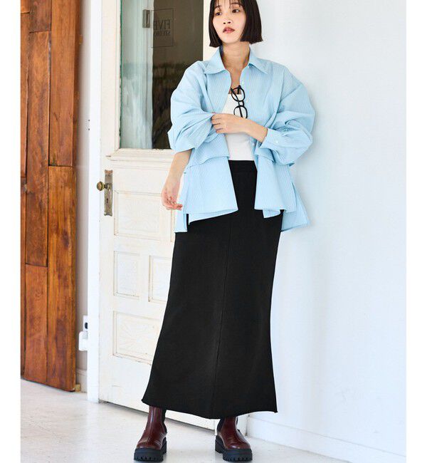 VIS「ミニ裏毛ナロースカート」|スカート|