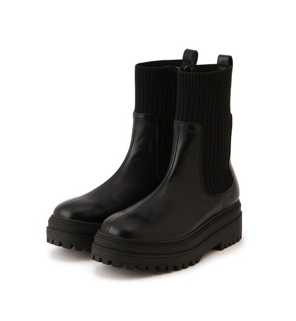 VIS「タンクソールサイドニットブーツ」|ロングブーツ|