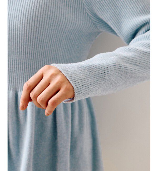 VIS「ペプラム切替モールニットカーディガン/イージーケア」|カーディガン|